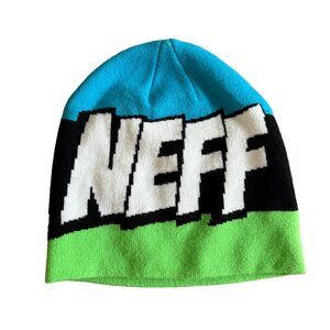 Neff Men s Skull Cap Beanie Blue and Green OSFM